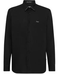 Philipp Plein - Studded Poplin Long-Sleeve Shirt - Lyst