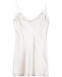 Carine Gilson - V-Neck Silk Babydoll Dress - Lyst
