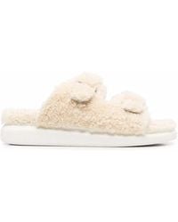 McQueen - Pantoletten Mit Shearling - Lyst
