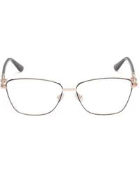 GUESS EYEWEAR - Geometric-Frame Chain-Link Glasses - Lyst