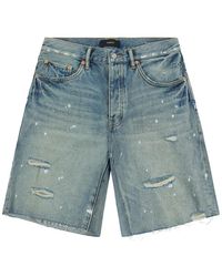Purple Brand - Short À Imprimé Graphique Et Finitions Usées - Lyst