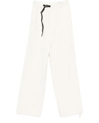 White Sand - Drawstring-Waist Ribbed Pants - Lyst