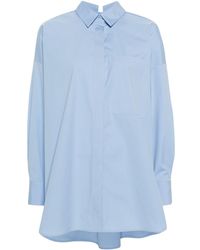 Semicouture - Lara Drop-shoulder Cotton Shirt - Lyst