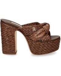 Casadei - Woven Platform Sandals - Lyst
