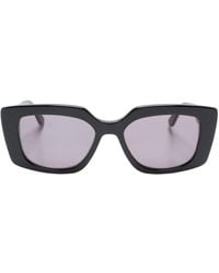 Karl Lagerfeld - Eckige Sonnenbrille mit Logo-Gravur - Lyst