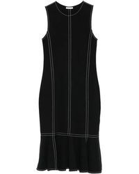 Ami Paris - Stitching Detail Ruffled Dress - Lyst