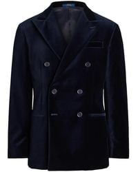 Polo Ralph Lauren - Velvet Double-Breasted Blazer - Lyst