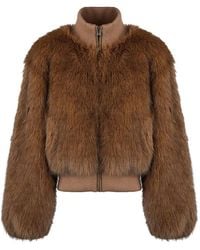 Canadian - Manteau En Fourrure Artificielle À Bords Côtelés - Lyst