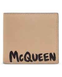 Alexander McQueen - Graffiti Logo-print Bi-fold Wallet - Lyst