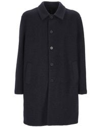 Harris Wharf London - Bouclé-Texture Single-Breasted Coat - Lyst