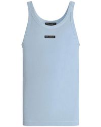 Dolce & Gabbana - Cotton Tank Top With Print - Lyst