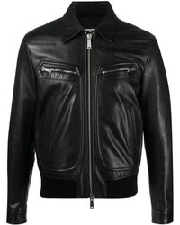 DSquared² - Leather Biker Jacket - Lyst