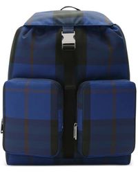 Burberry - Medium Check Backpack - Lyst
