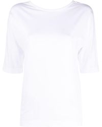 Malo - V-back Cotton T-shirt - Lyst
