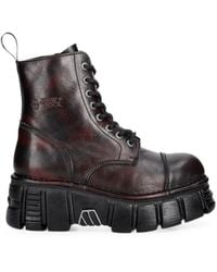 New Rock - Stivaletti Platform Stringati - Lyst