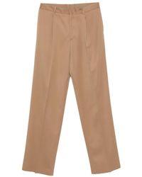 Lardini - Pleated Straight-Leg Trousers - Lyst