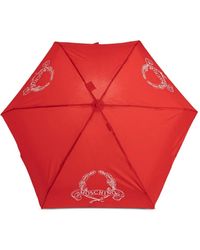 Moschino - Logo-Print Folding Umbrella - Lyst