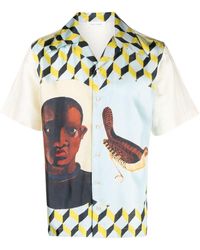 Wales Bonner - Multicolour Birdsong Silk Shirt - Men's - Silk - Lyst