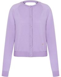 Moschino - Cut-Out Virgin Wool Cardigan - Lyst