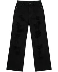RTA - Jamie Distressed Wide-Leg Flare Jeans - Lyst