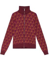 Maliparmi - Geometric-Pattern Zip-Up Cardigan - Lyst