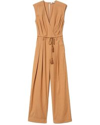 Twinset - Pinstriped Belted Jumpsuit - Lyst