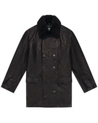DENIM TEARS - Manteau Oakland Wreath En Cuir - Lyst