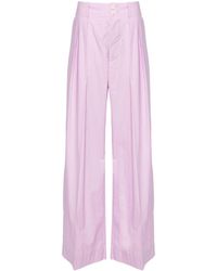 Plan C - Pleated Palazzo Trousers - Lyst