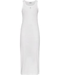 Brunello Cucinelli - Logo-embroidered Tank Dress - Lyst
