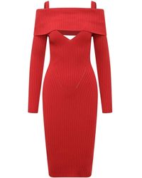 ANDREADAMO - Ribbed Midi Dress - Lyst