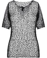 Maison Margiela - Semi-Transparentes Top Mit Stickerei - Lyst
