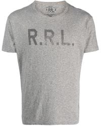 RRL - Logo Print Cotton T-Shirt - Lyst