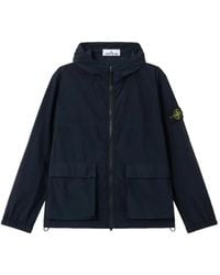 Stone Island - Chaqueta Con Capucha Y Bolsillo De Solapa - Lyst