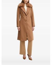 Guess - Faux-Fur Collar Coat - Lyst