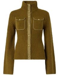 Pinko - Ribbed-Knit Buttoned Cardigan - Lyst