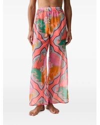 Kurt Geiger - Resort Logo-Print Tassel-Detail Trousers - Lyst