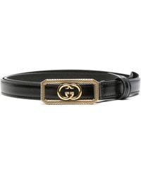 Gucci - Interlocking G-buckle Leather Belt - Lyst