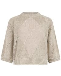 Peserico - Pull À Losanges Orné De Sequins - Lyst