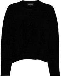 Emporio Armani - Pullover Mit Logo-Muster - Lyst