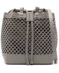 Brunello Cucinelli - Monili Chain-Net Leather Bucket Bag - Lyst