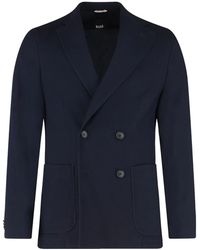 BOSS - Double-Breasted Blazer - Lyst