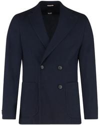 BOSS - Double-Breasted Blazer - Lyst