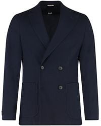 BOSS - Double-Breasted Blazer - Lyst