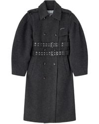 Ganni - Wool Trench Coat - Lyst
