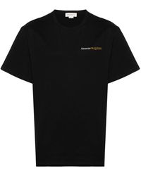 Alexander McQueen - T-Shirt mit Logo-Stickerei - Lyst