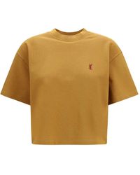 Saint Laurent - Cassandre Oversized Piqué T-Shirt - Lyst