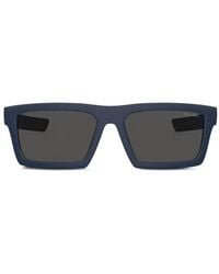 Prada Linea Rossa - Logo-Detail Rectangle-Frame Sunglasses - Lyst