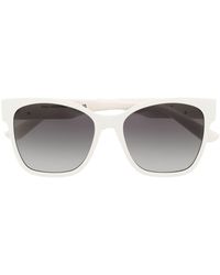 Karl Lagerfeld - Logo-plaque Square-frame Sunglasses - Lyst