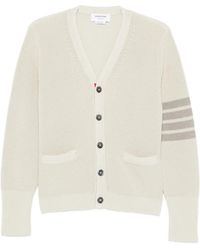 Thom Browne - 4-Bar Stripe Pockets Cardigan - Lyst