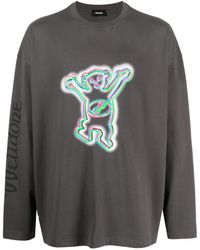 we11done - T-Shirt Mit Cartoon-Print - Lyst